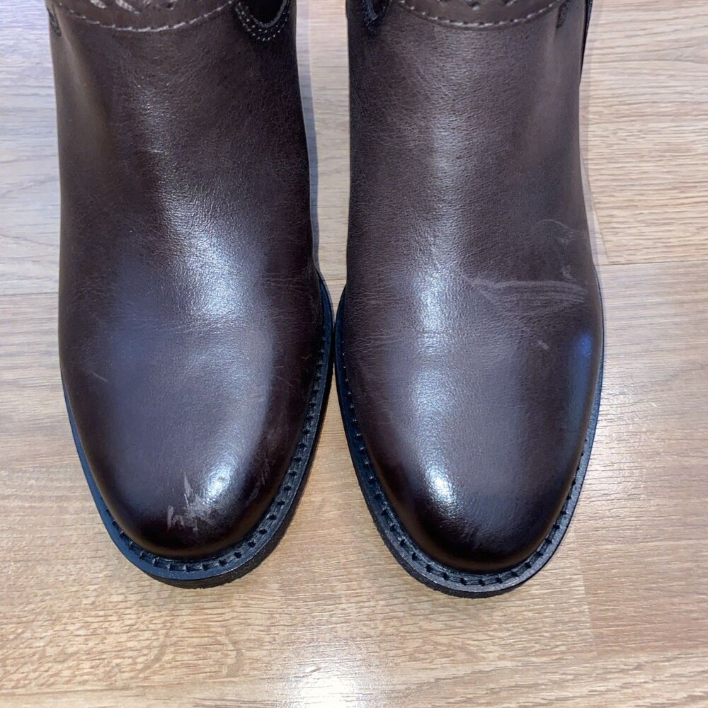 NEW Lucky Brand Maltet Leather Knee-High Riding Boots Size 7M Summer Haze Torte - Picture 10 of 13